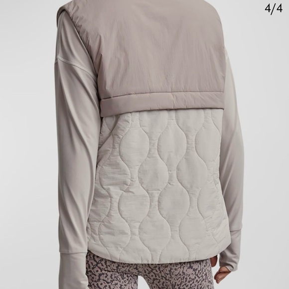 Varley Maher Quilted Vest - Mauve & Tan S - Picture 3 of 9